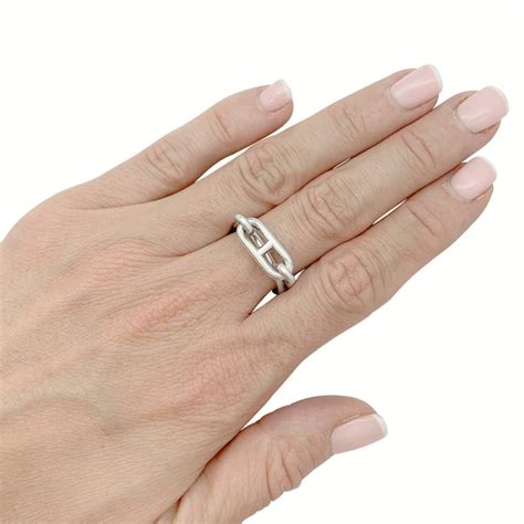 prix bague hermes|bague hermes argent maillon.